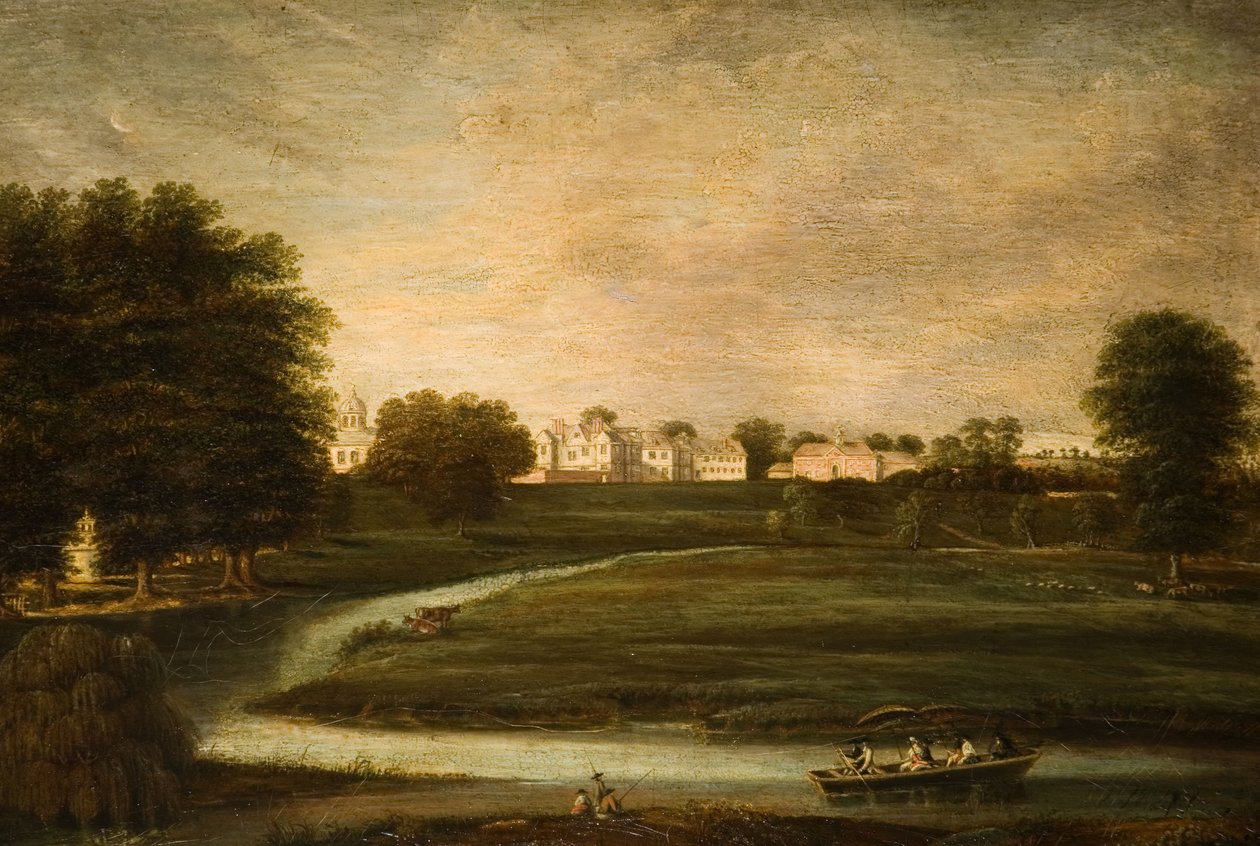 Fjernsyn over Birdingbury Hall, Warwickshire, 1800. af Unbekannt