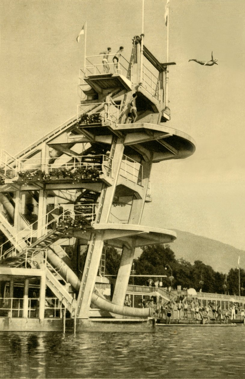 Dykkerplatform, Millstatt, Kärnten, Østrig, c1935. af Unbekannt