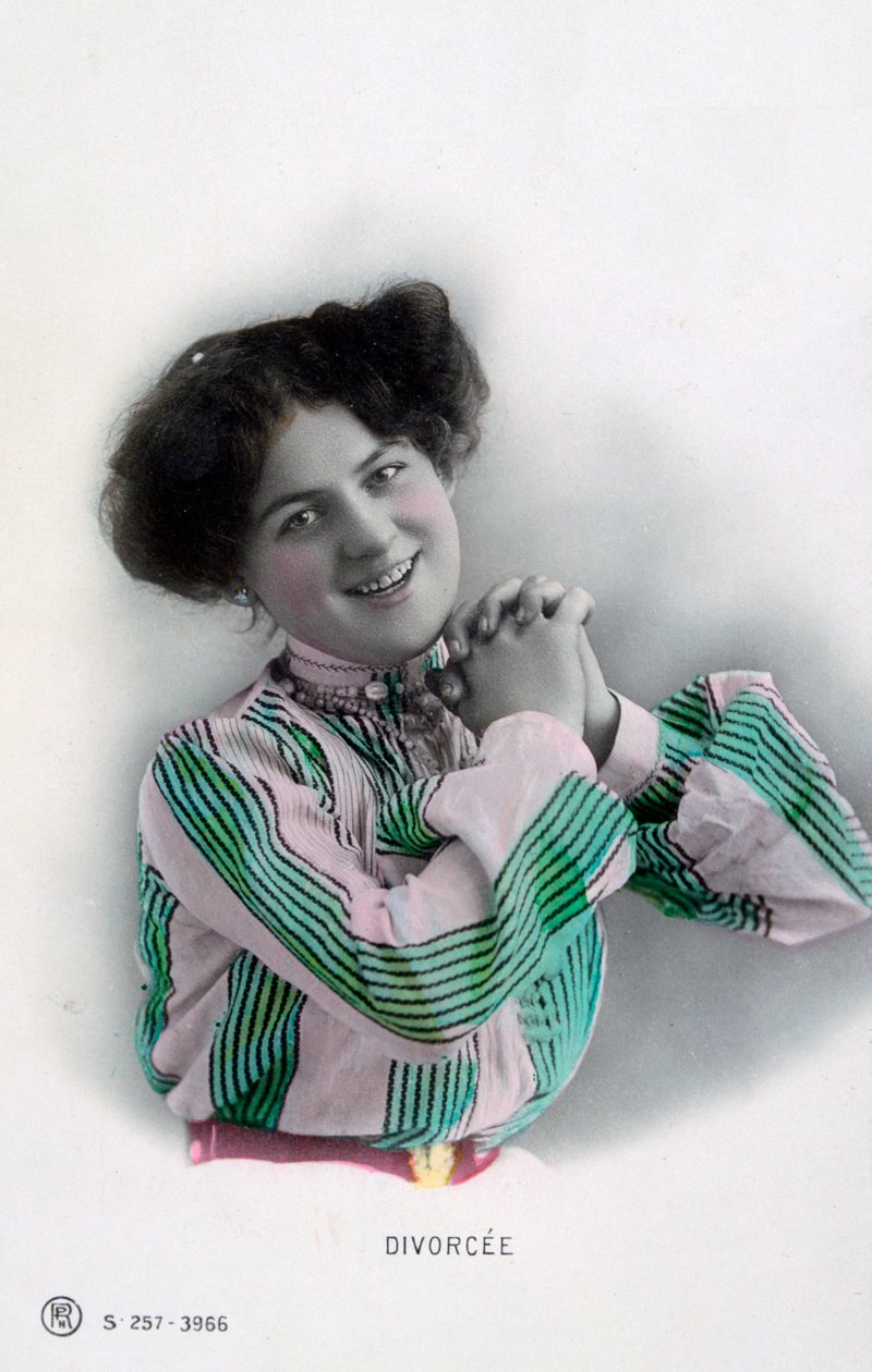 Skilsmisse, vintage fransk postkort, c1900 af Unbekannt