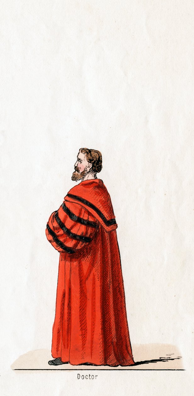 Doctor Butts, kostumedesign til Shakespeares skuespil, Henry VIII, 1800-tallet af Unbekannt