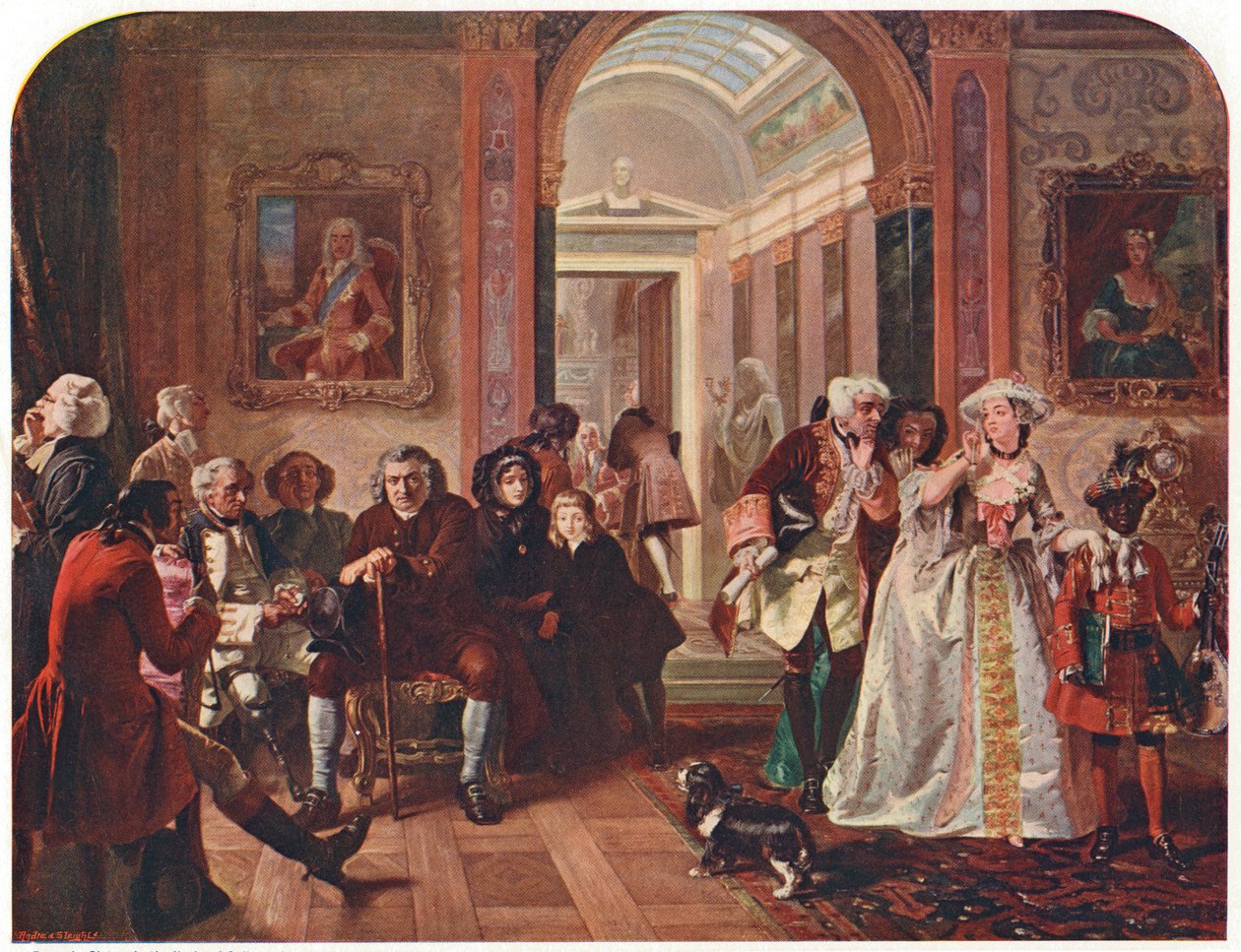 Doktor Johnson i Lord Chesterfields forværelse, venter på et publikum, 1748 af Unbekannt