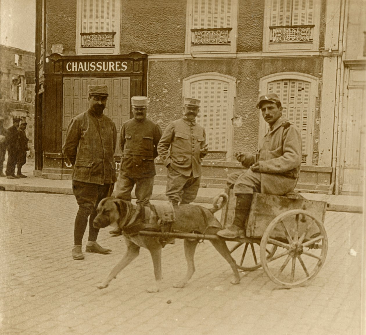 Hundevogn, Frankrig, c1914-c1918 af Unbekannt