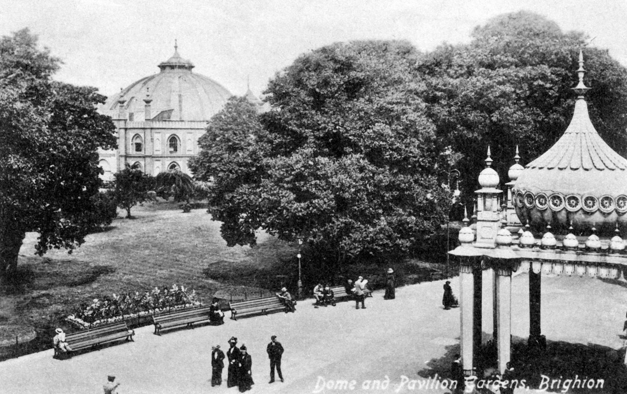 Dome and Pavilion Gardens, Brighton, begyndelsen af det 20. århundrede af Unbekannt