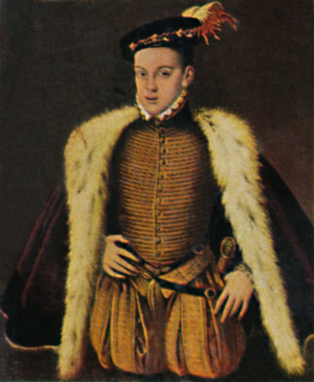 Don Carlos 1545-1568. - Maleri af Sanchez Coello, 1934. af Unbekannt