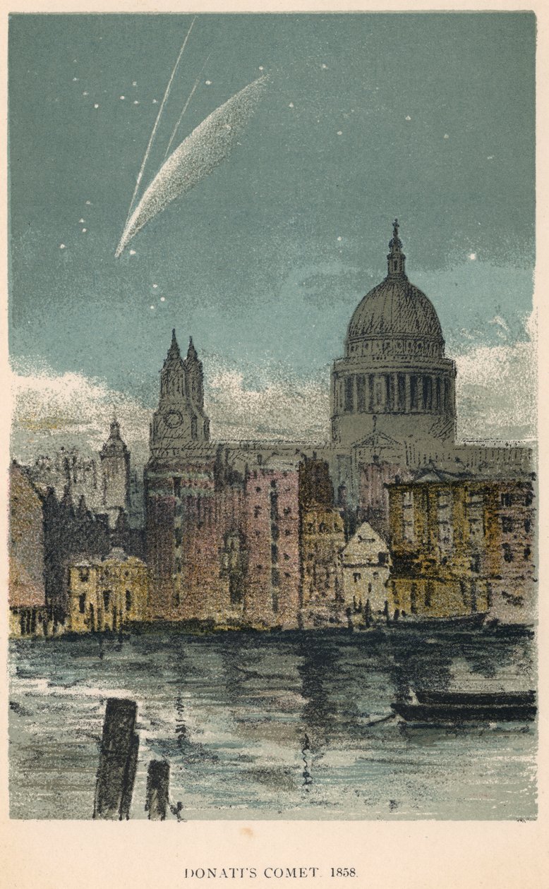 Donatis komet fra 1858 set over St Paul