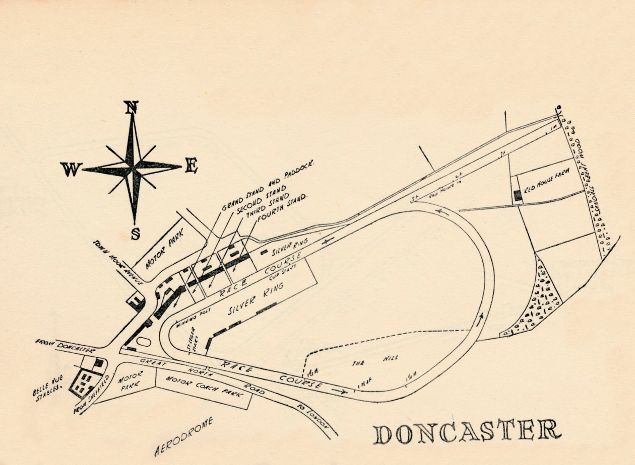 Doncaster Race Course, 1940. af Unbekannt