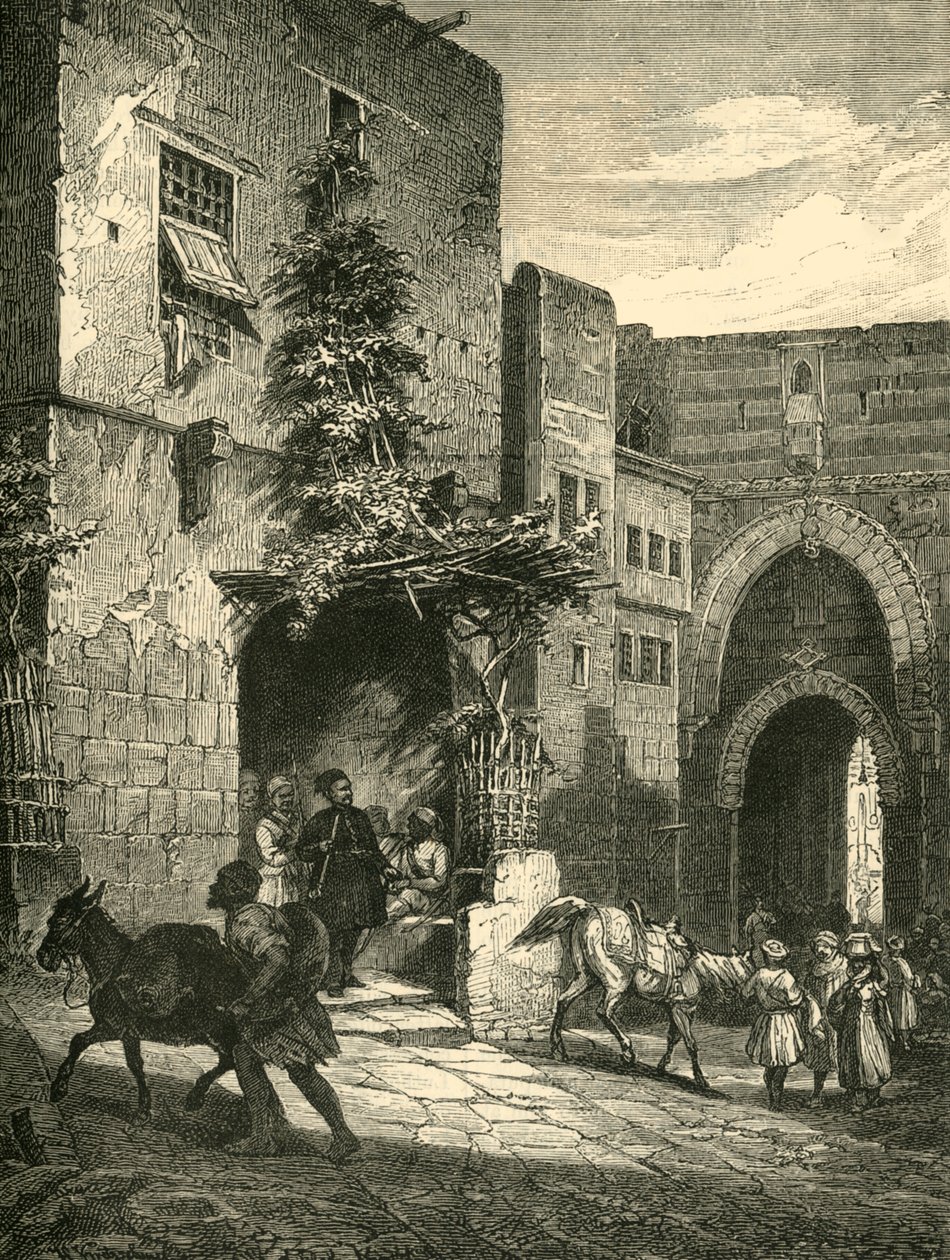 Mamelukkernes dør, Citadellet, Kairo, 1890. af Unbekannt