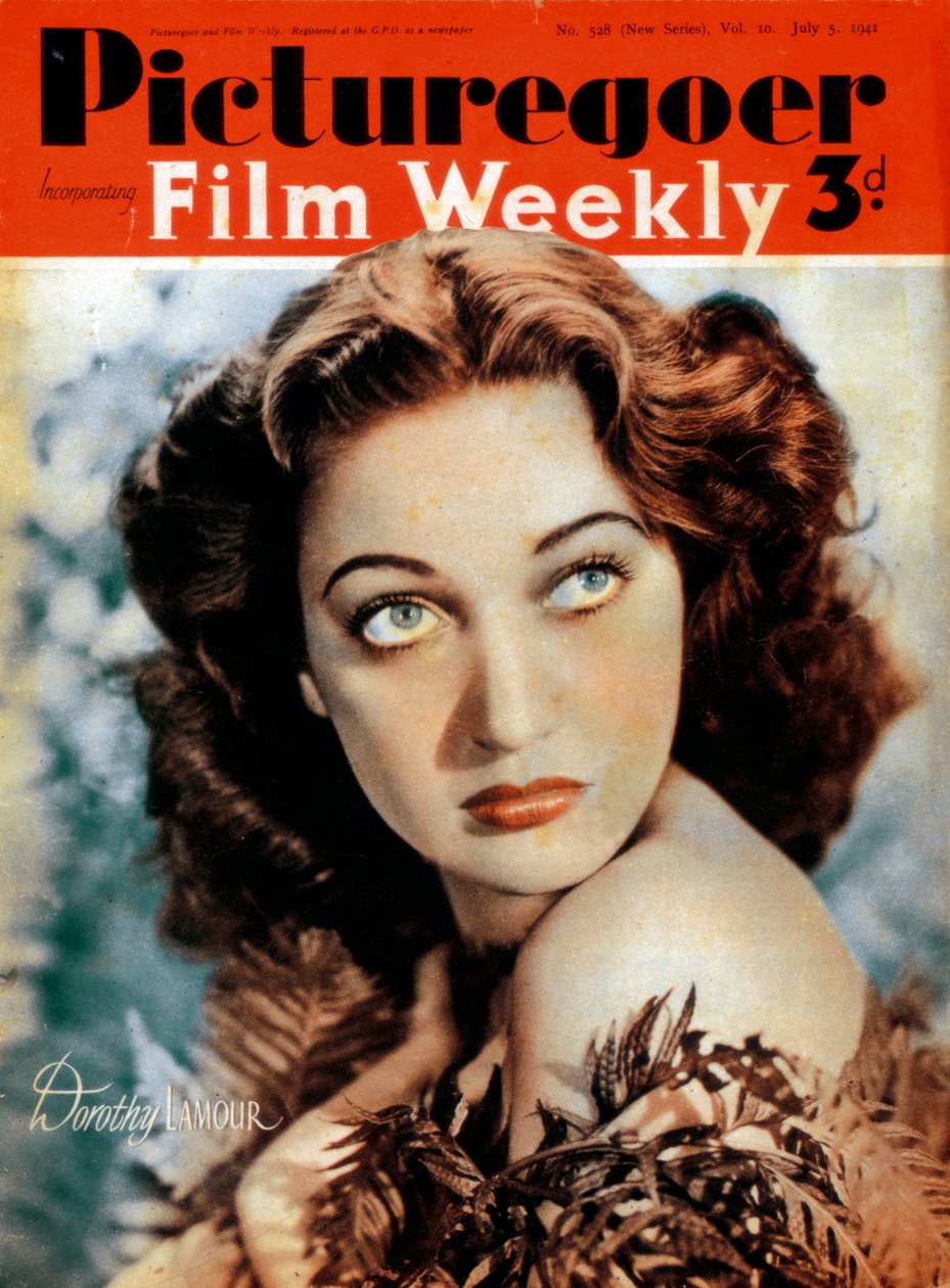 Dorothy Lamour 1914-1996, amerikansk skuespillerinde, 1941 af Unbekannt