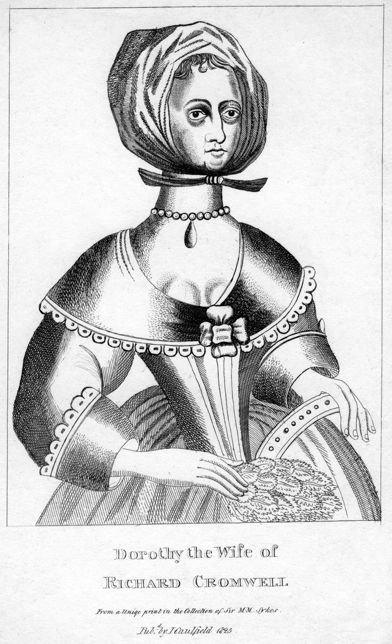 Dorothy, kone til Richard Cromwell, 17. århundrede, 1825 af Unbekannt