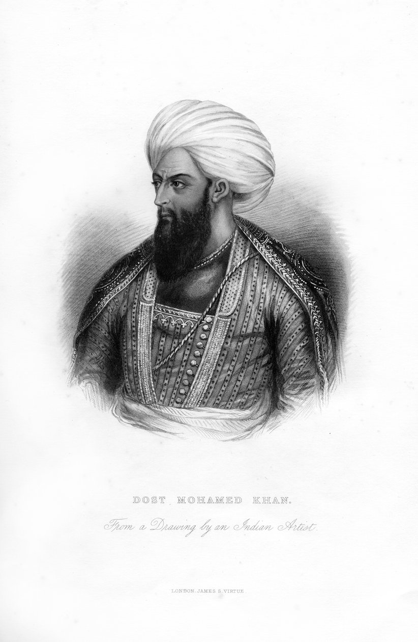 Dost Muhammad Khan, hersker over Afghanistan, 1800-tallet af Unbekannt