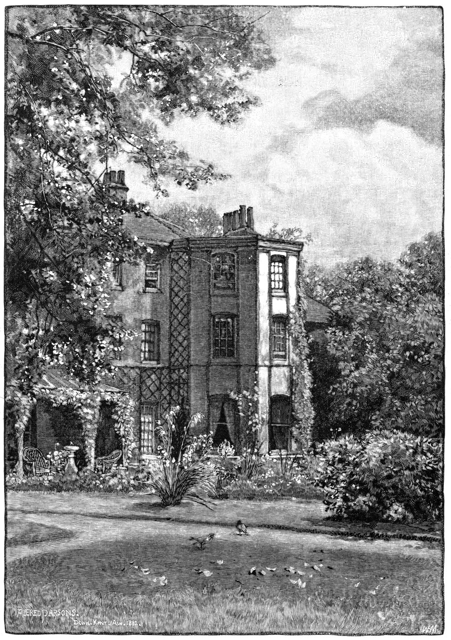 Down House, nær Beckenham, Kent, fra haven, 1883 af Unbekannt