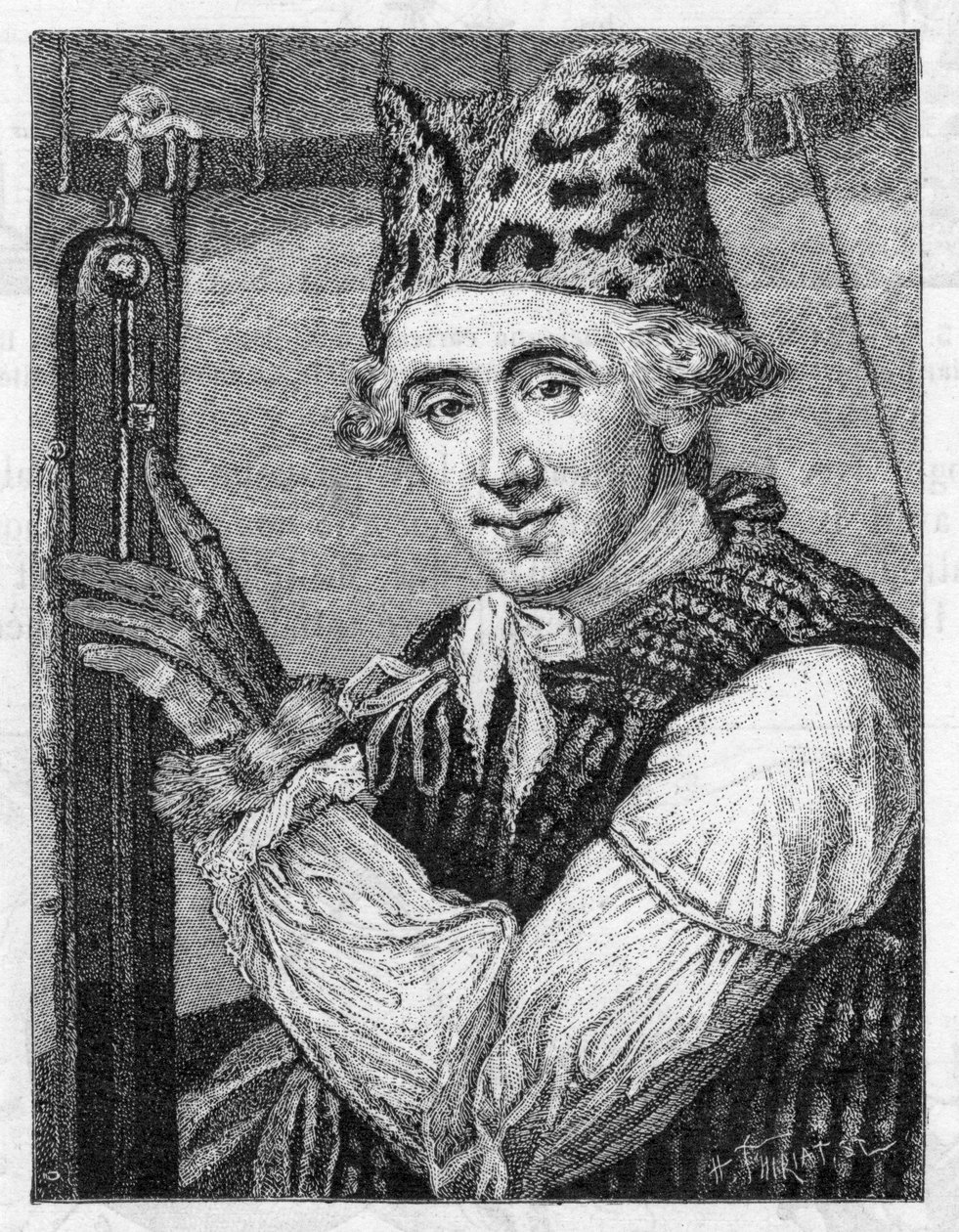 Dr. John Jeffries, amerikansk ballonfarer, 1786 af Unbekannt