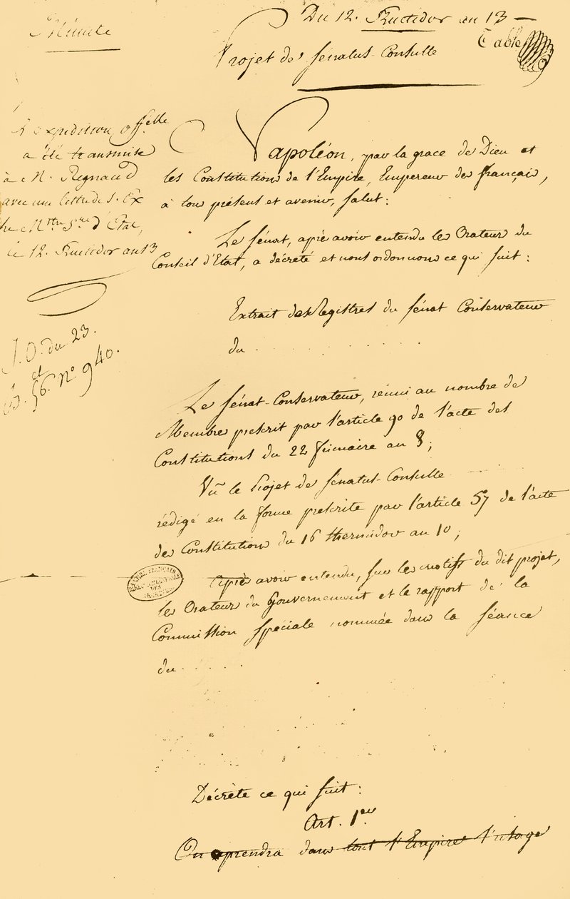 Udkast til...genoprettelsen af den gregorianske kalender, 29. august 1805, 1921. af Unbekannt