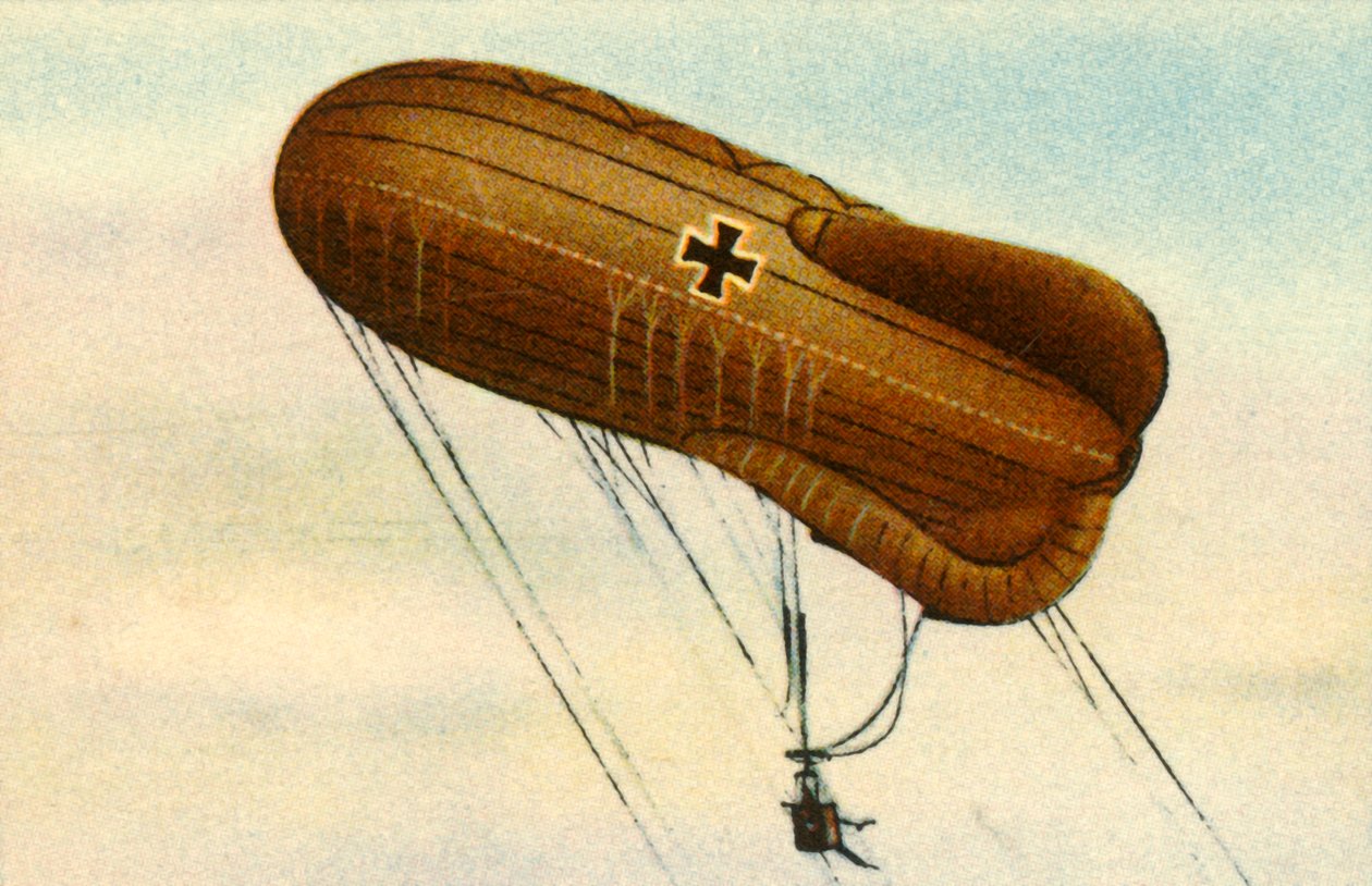 Drage spærreildsballon, c1898, 1932. af Unbekannt