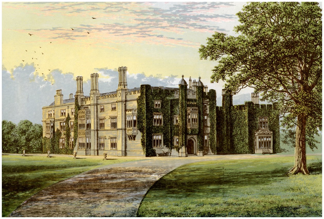 Drakelowe Hall, Derbyshire, hjemsted for Baronet Gresley, c1880 af Unbekannt