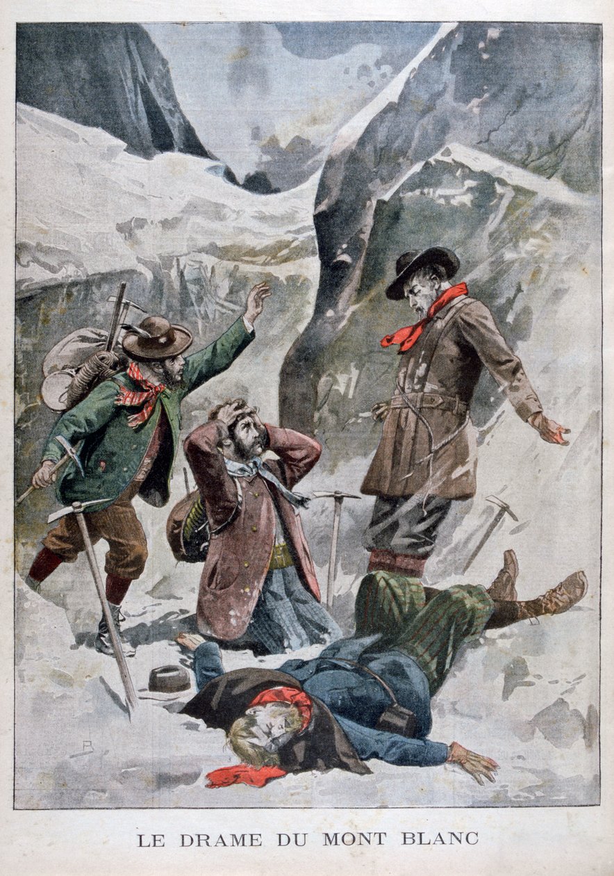 Drama på Mont Blanc, Alperne, 1902 af Unbekannt