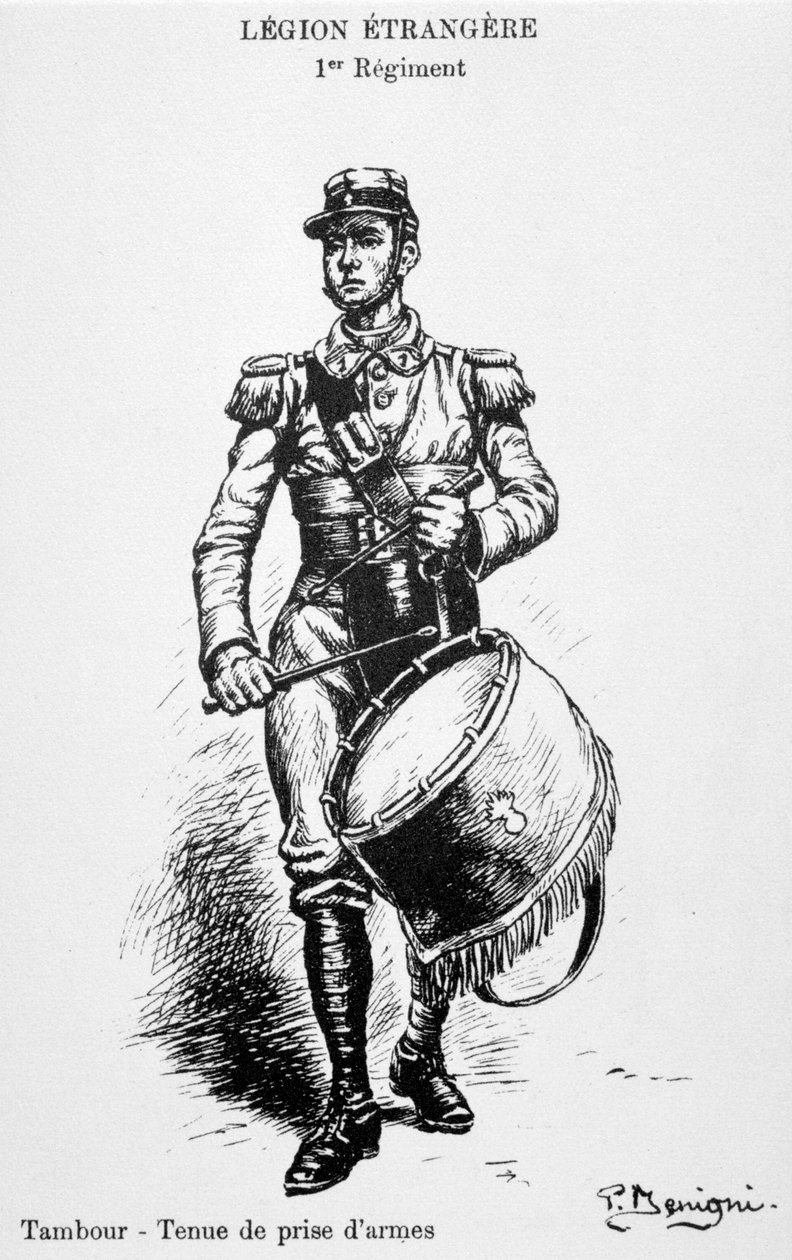 Trommeslager, 1. regiment af den franske fremmedlegion, 20. århundrede af Unbekannt