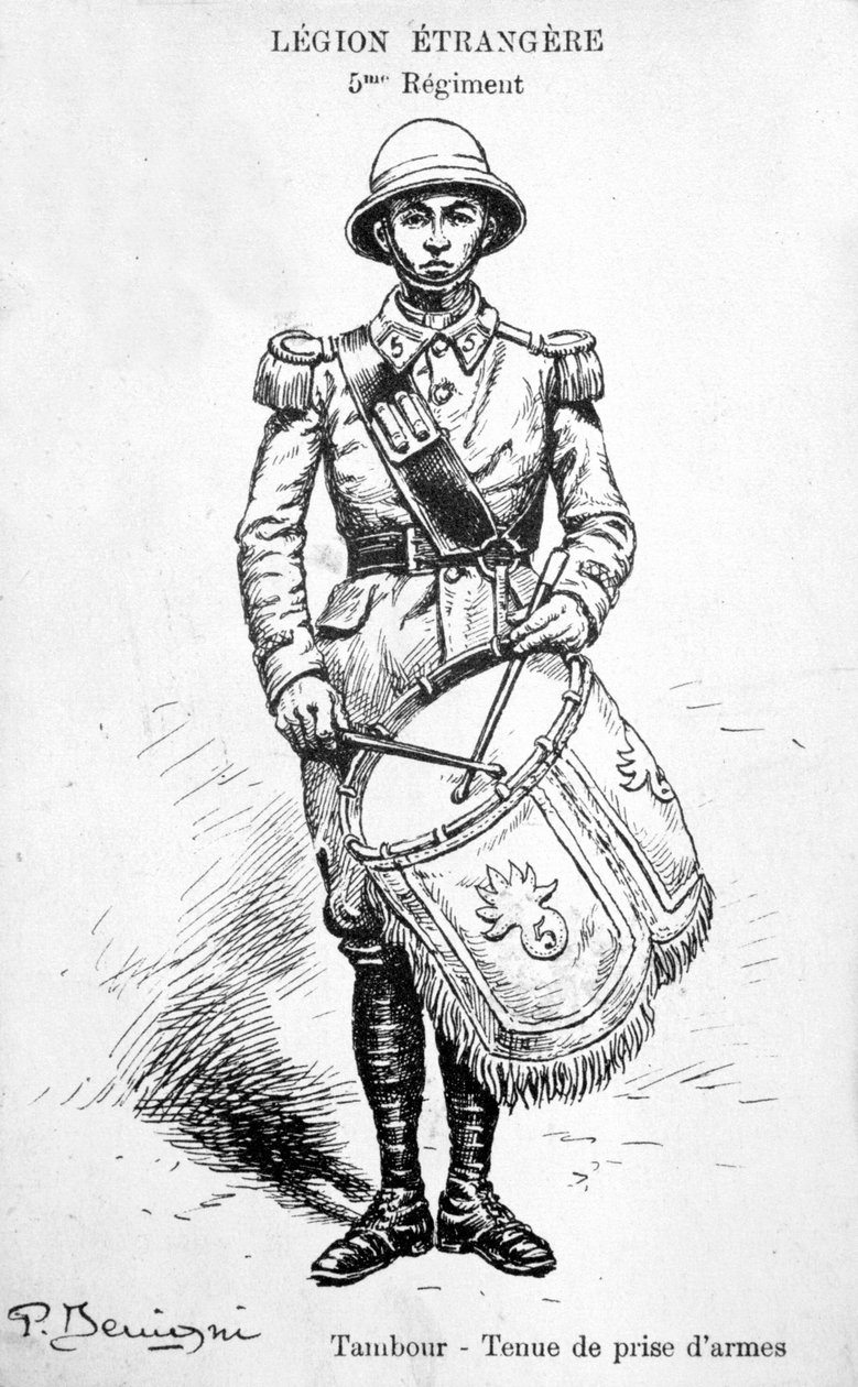 Trommeslager, 5. regiment af den franske fremmedlegion, 20. århundrede af Unbekannt