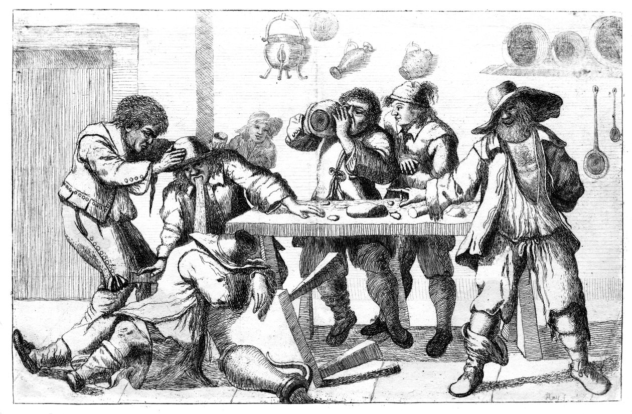 Berusede figurer, c1600-tallet af Unbekannt