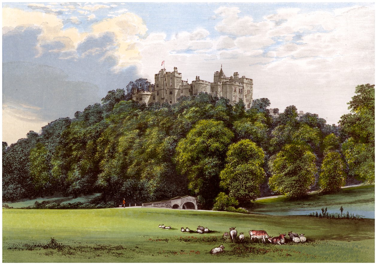 Dunster Castle, hjemsted for familien Fownes-Luttrell, Somerset, c1880 af Unbekannt