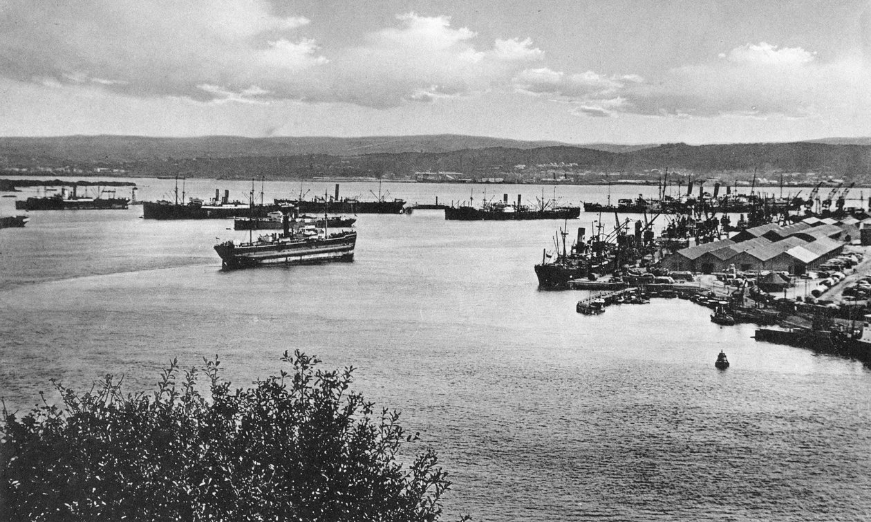 Durban havn fra Bluff, Sydafrika af Unbekannt