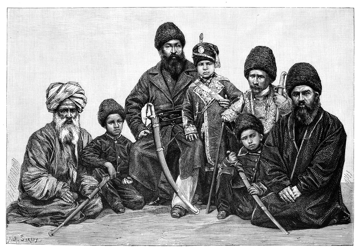 Durrani-høvdinge, Afghanistan, 1895 af Unbekannt