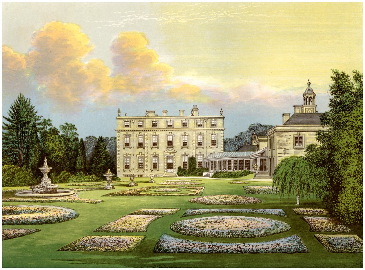 Dytchley House, Oxfordshire, hjemsted for Viscount Dillon, c1880 af Unbekannt