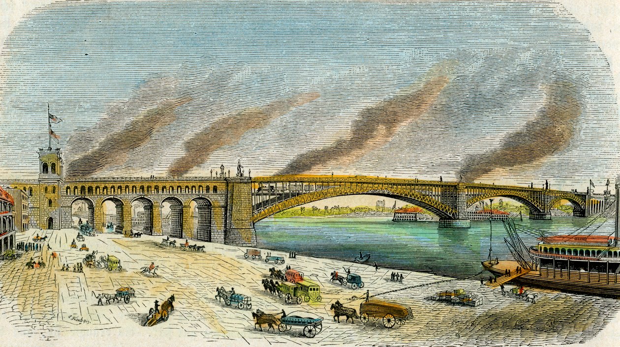 Eads Bridge, St. Louis, Missouri, USA, c1874 af Unbekannt