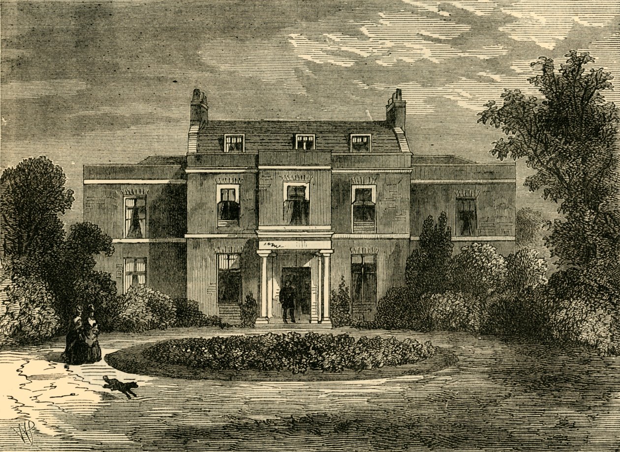 Earls Court House Tidligere John Hunters House, c1876. af Unbekannt