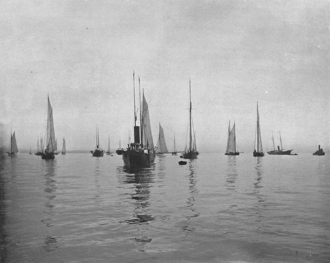Tidlig morgen på New York Bay, USA, c1900. af Unbekannt