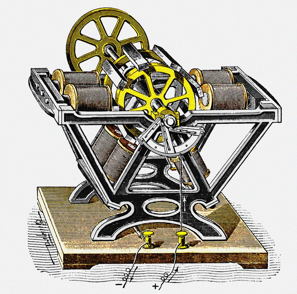 Tidlig elektrisk motor, designet og bygget af fysikeren og ingeniøren Moritz von Jacobi Jacobi 180 af Unbekannt