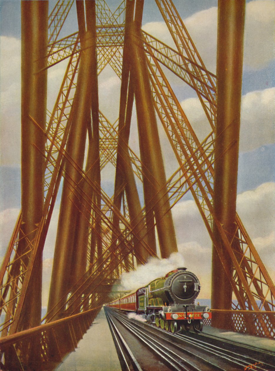 East Coast Express Crossing the Forth Bridge, 1926 af Unbekannt