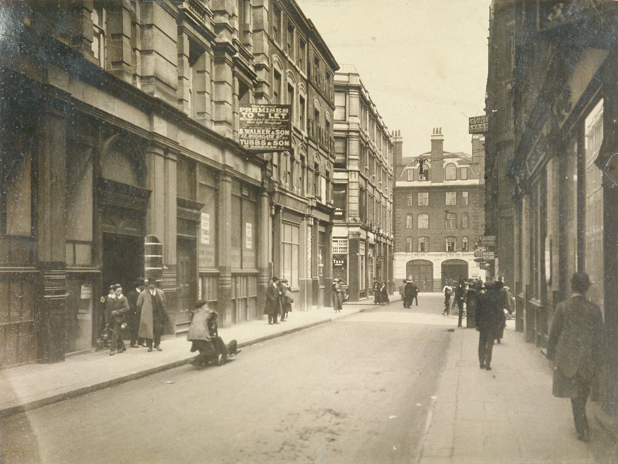 Østenden af Jewin Street, London, c1920 af Unbekannt