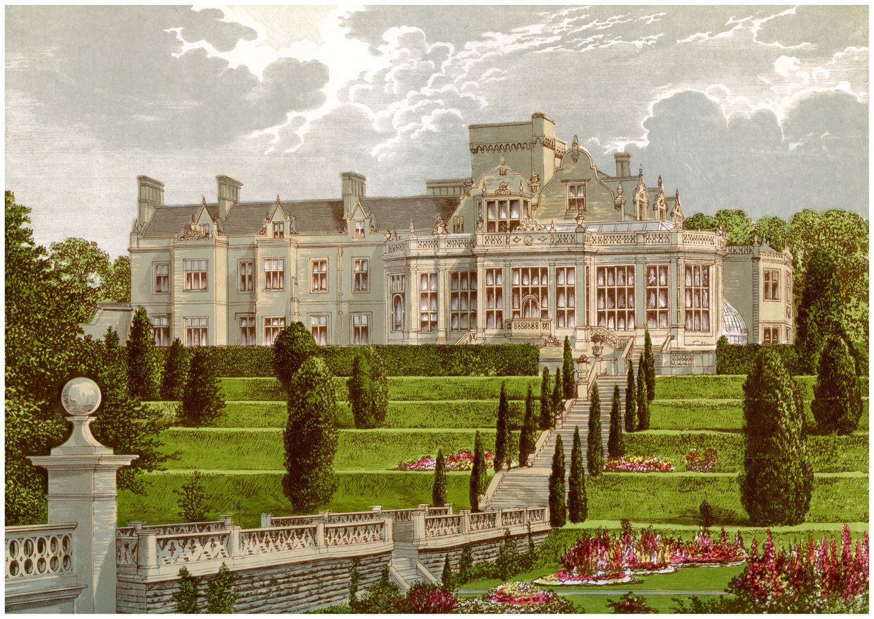 Easton Hall, Lincolnshire, hjemsted for Baronet Cholmeley, c1880 af Unbekannt