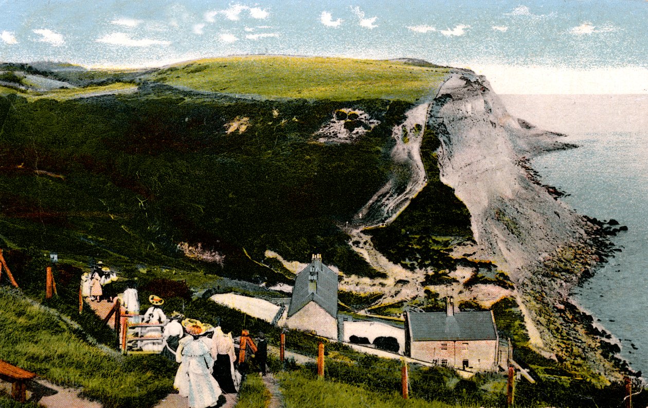 Ecclesbourne Cliff, Hastings, East Sussex, begyndelsen af det 20. århundrede af Unbekannt