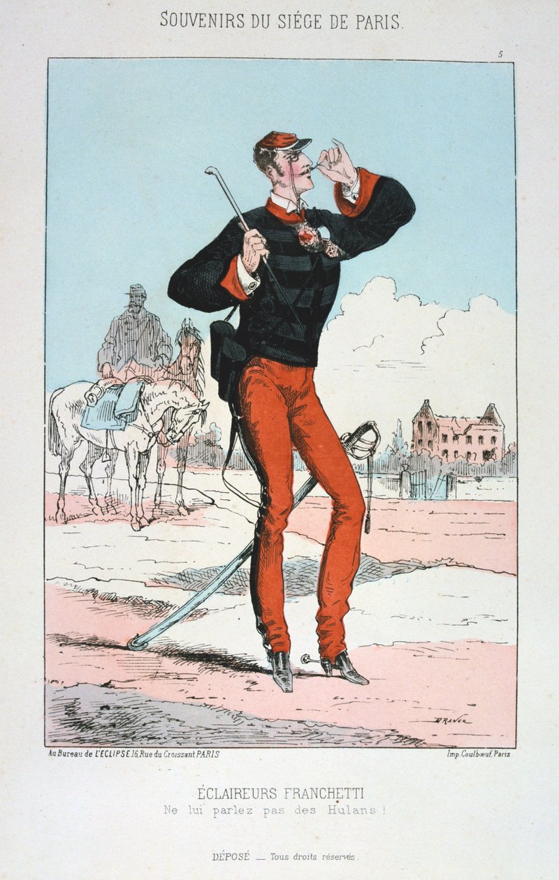 Eclaireurs Franchetti, belejring af Paris, 1870-1871. af Unbekannt