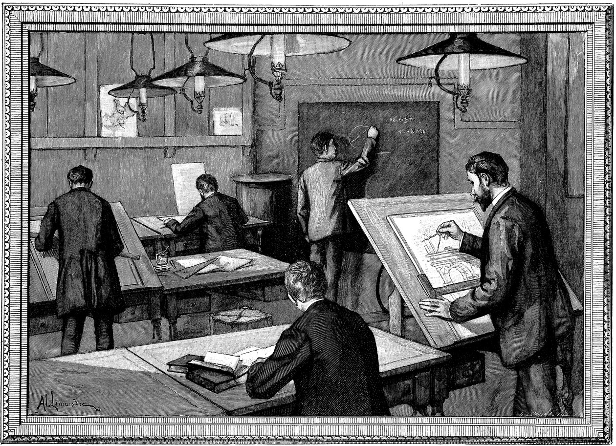School of Ponts-et-Chaussees, Paris, 1894 af Unbekannt