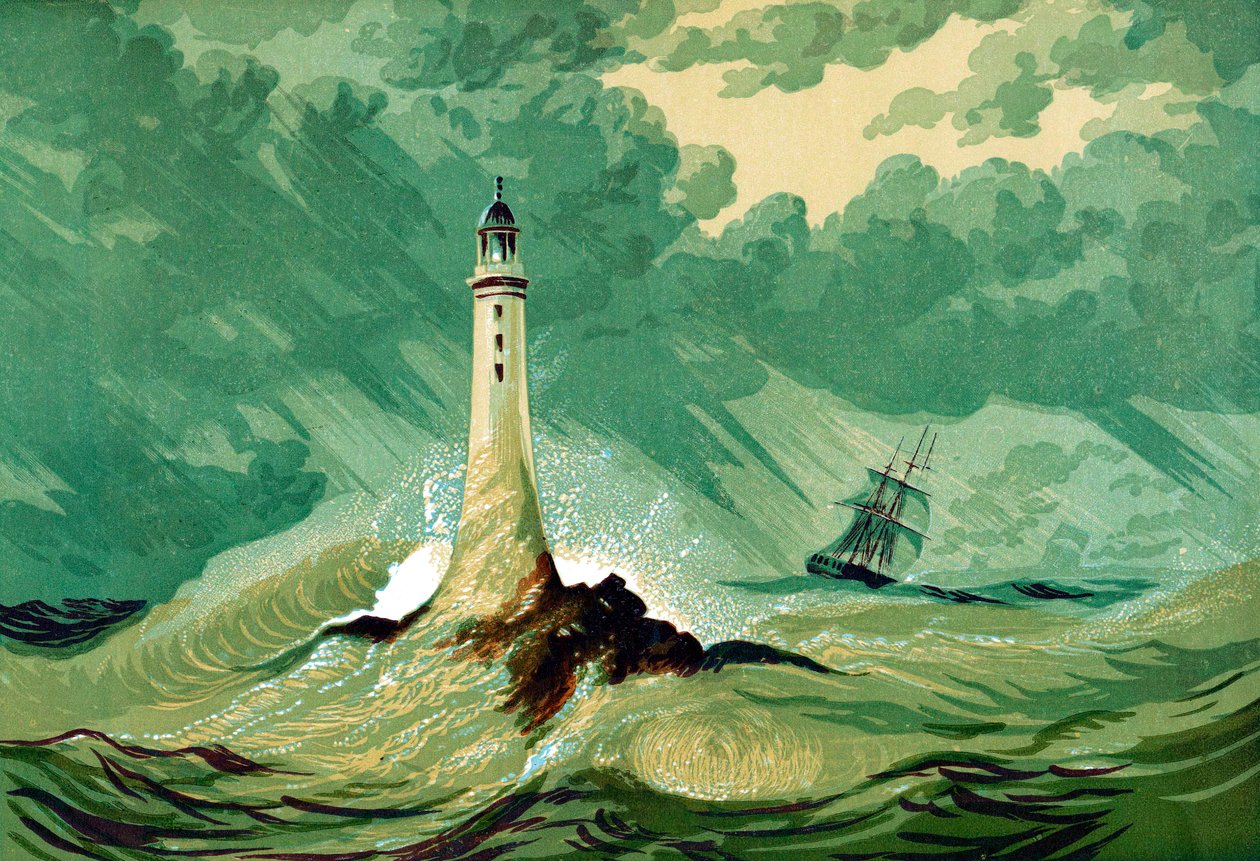 Eddystone fyrtårn, c1850 af Unbekannt