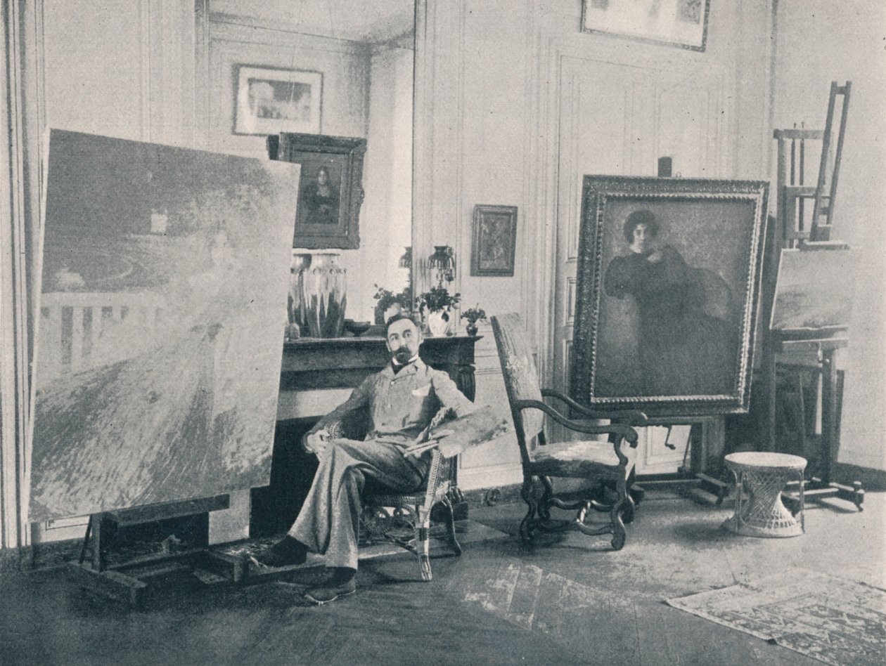 Edmond Francois Aman-Jean 1858-1936. Fransk symbolistisk maler, 1898 af Unbekannt