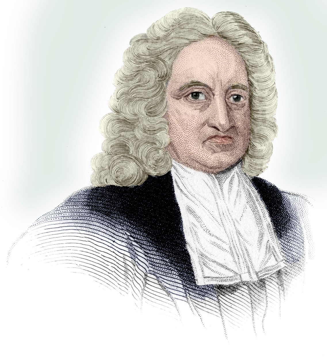 Edmond Halley, engelsk astronom, matematiker, meteorolog og fysiker, c1850 af Unbekannt