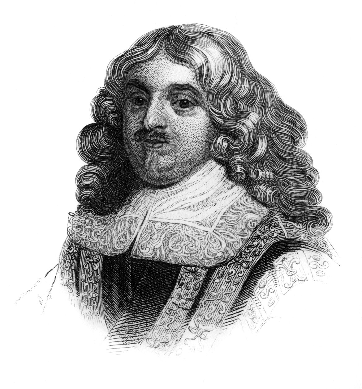Edward Hyde, 1. jarl af Clarendon, engelsk historiker og statsmand fra det 17. århundrede, c1850 af Unbekannt