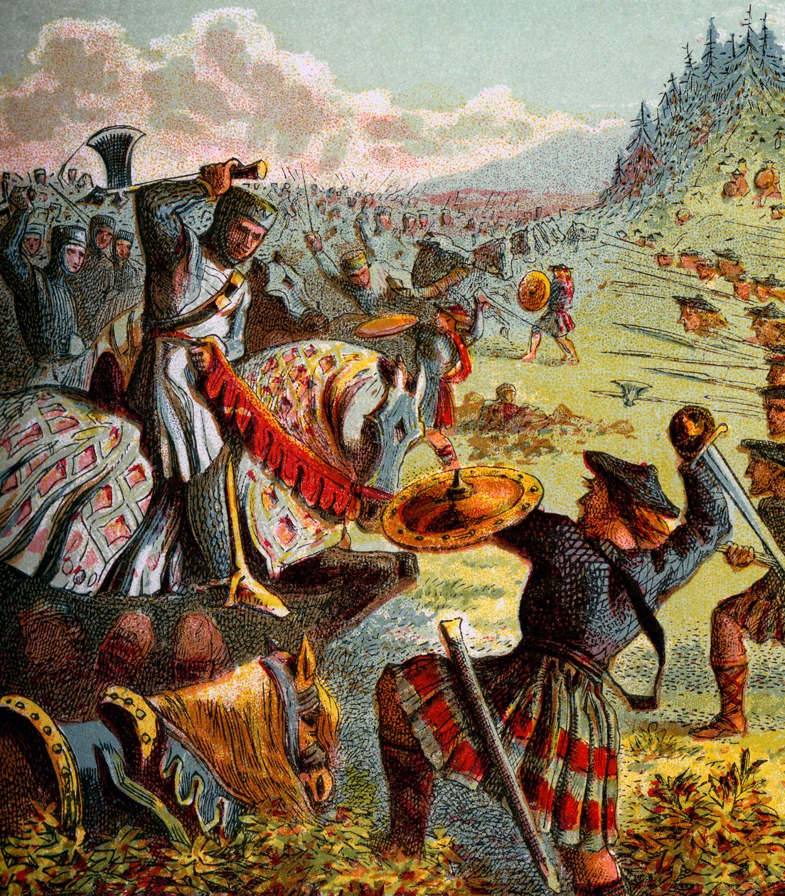 Edward I angriber Skotland, c1850 af Unbekannt