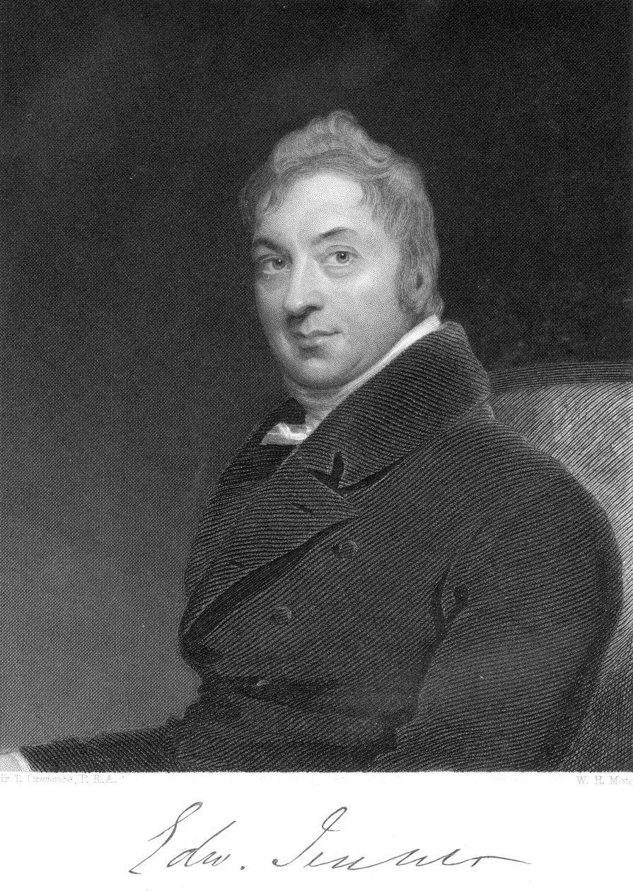 Edward Jenner, engelsk læge, 1800 af Unbekannt