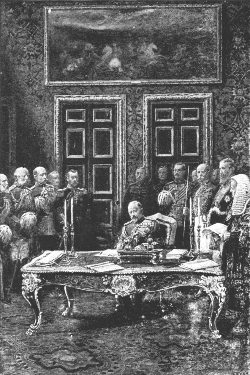 Edward VII udfører sin første statshandling...24. januar 1901. af Unbekannt