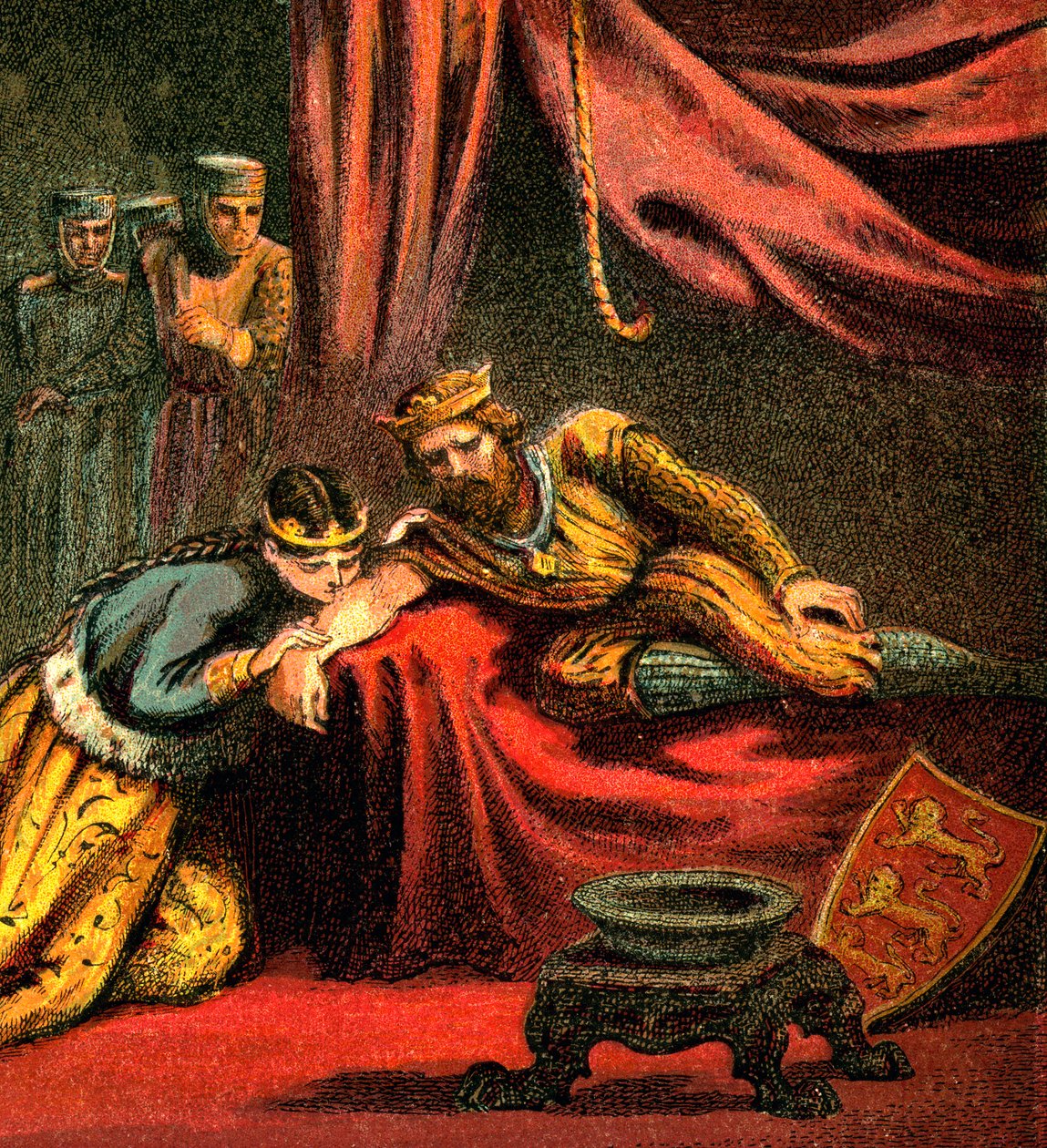 Edward af Woodstock, Prince of Wales, med sin kone, Joan, Princess of Wales, c1850 af Unbekannt