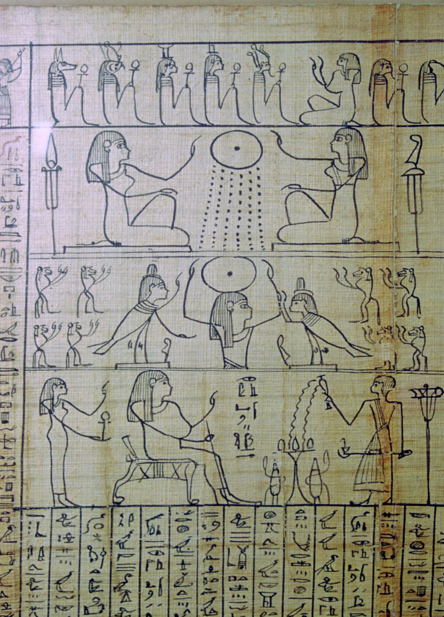 Egyptisk skildring af en begravelse og indtog i underverdenen, Papyrus of Ani af Unbekannt