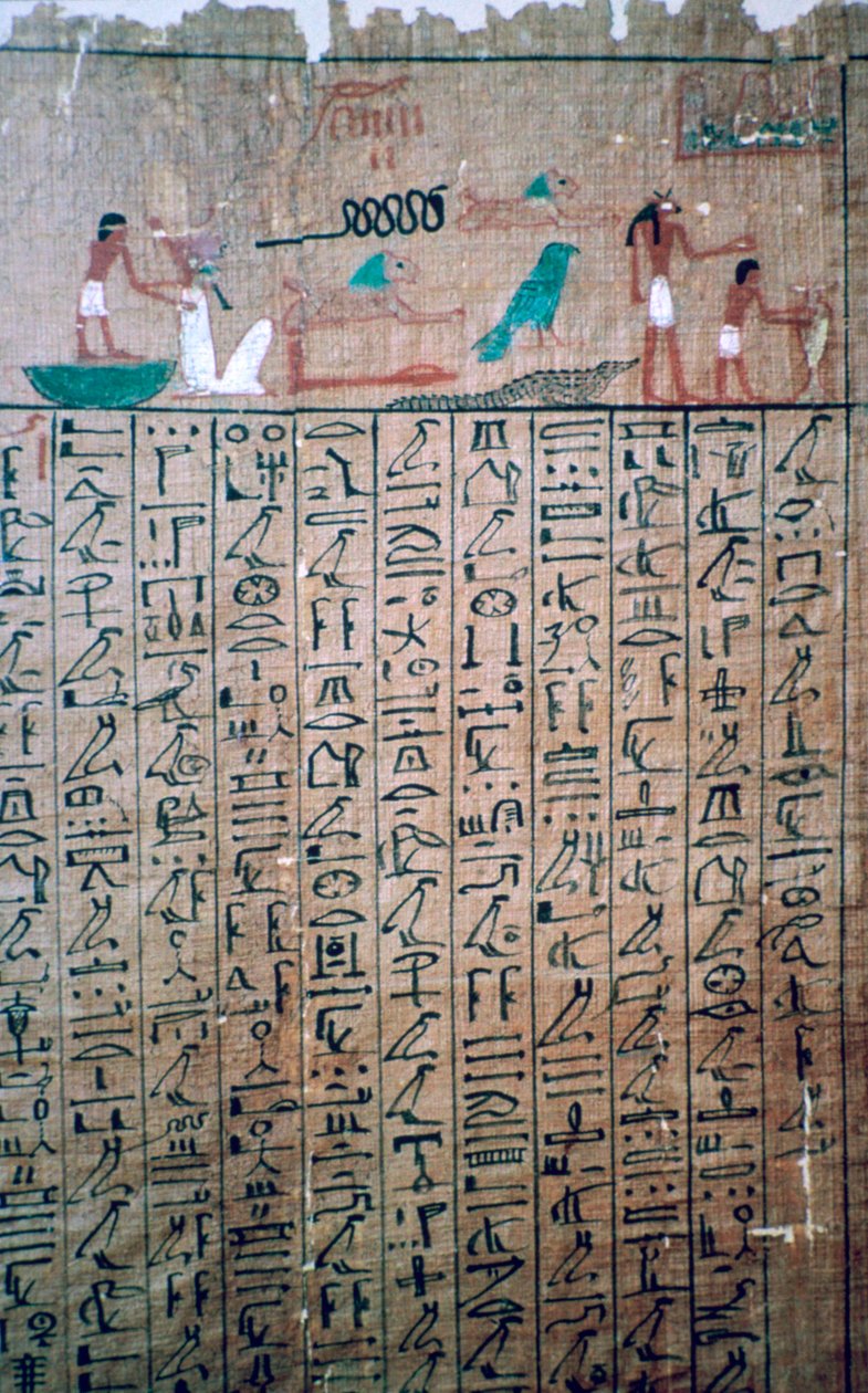 Egyptiske hieroglyffer fra en dødebog af Unbekannt