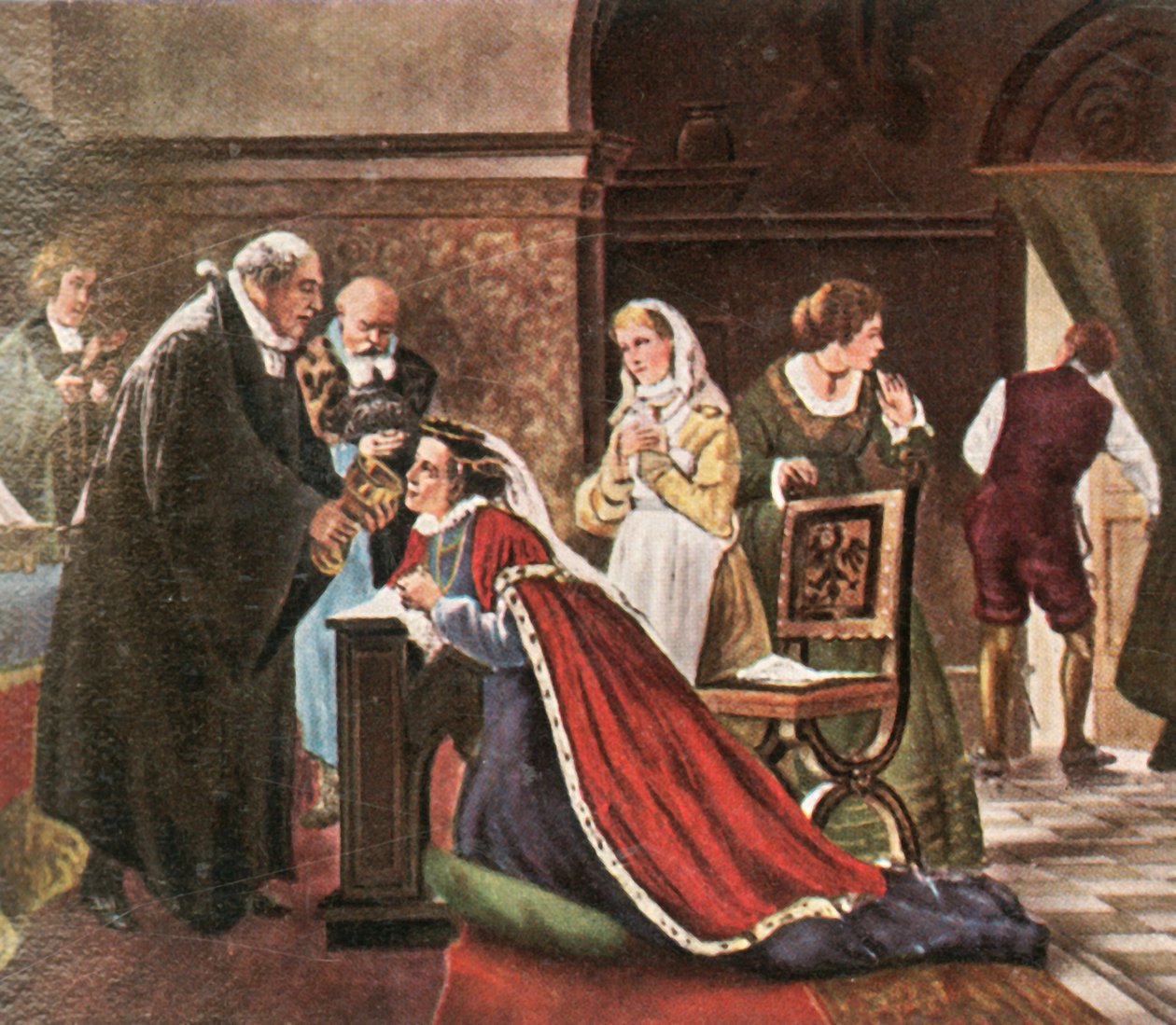 Kurfyrste Elisabeth tager nadver efter den protestantiske gudstjeneste, 1936. af Unbekannt