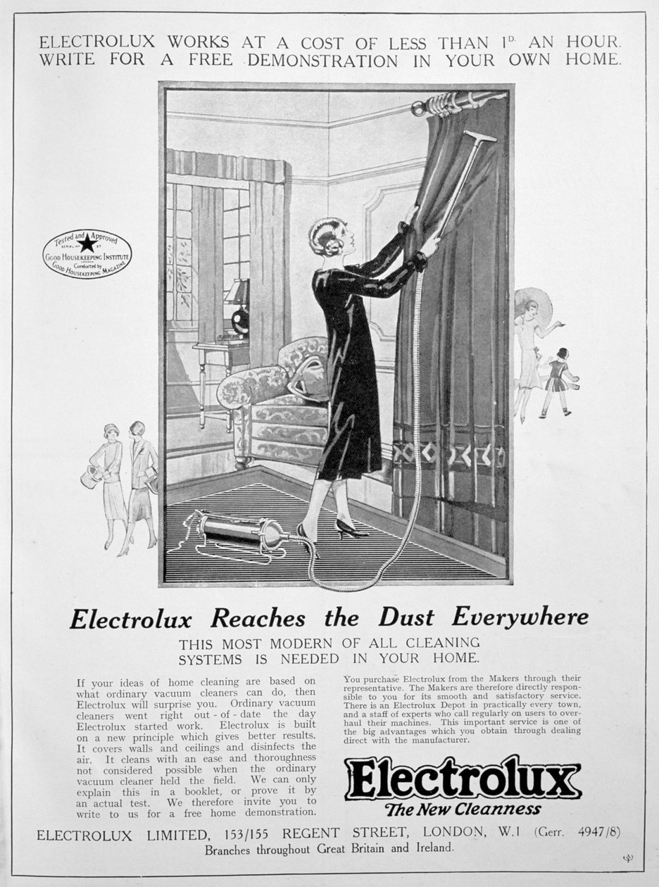 Electrolux støvsuger annonce, 1924 af Unbekannt