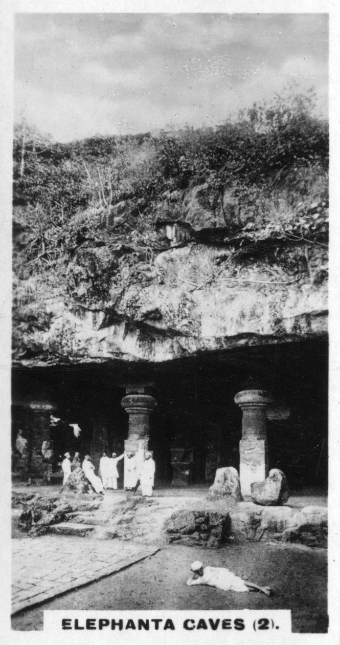 Elephanta Caves, Bombay, Indien, c1925 af Unbekannt